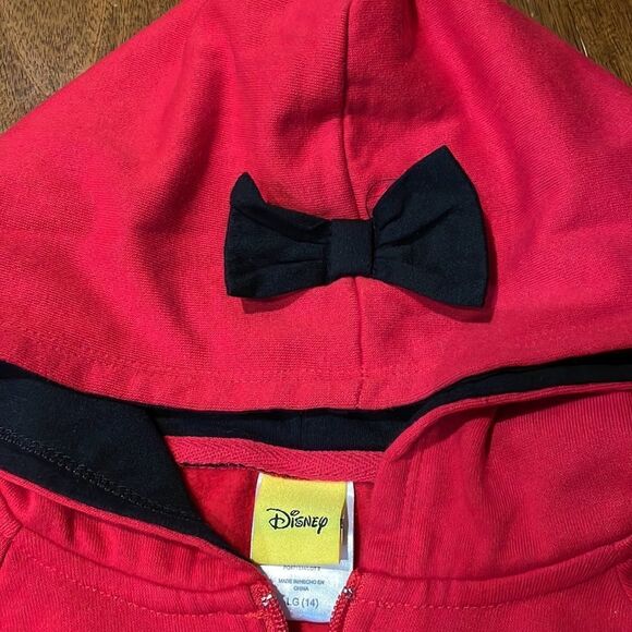 Minnie Mouse Zip Hoodie Disney New Sz 14 - Picture 6 of 7
